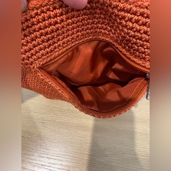 The Sak Crochet Shoulder Bag Rust Orange Crossbody Purse - Picture 6 of 7